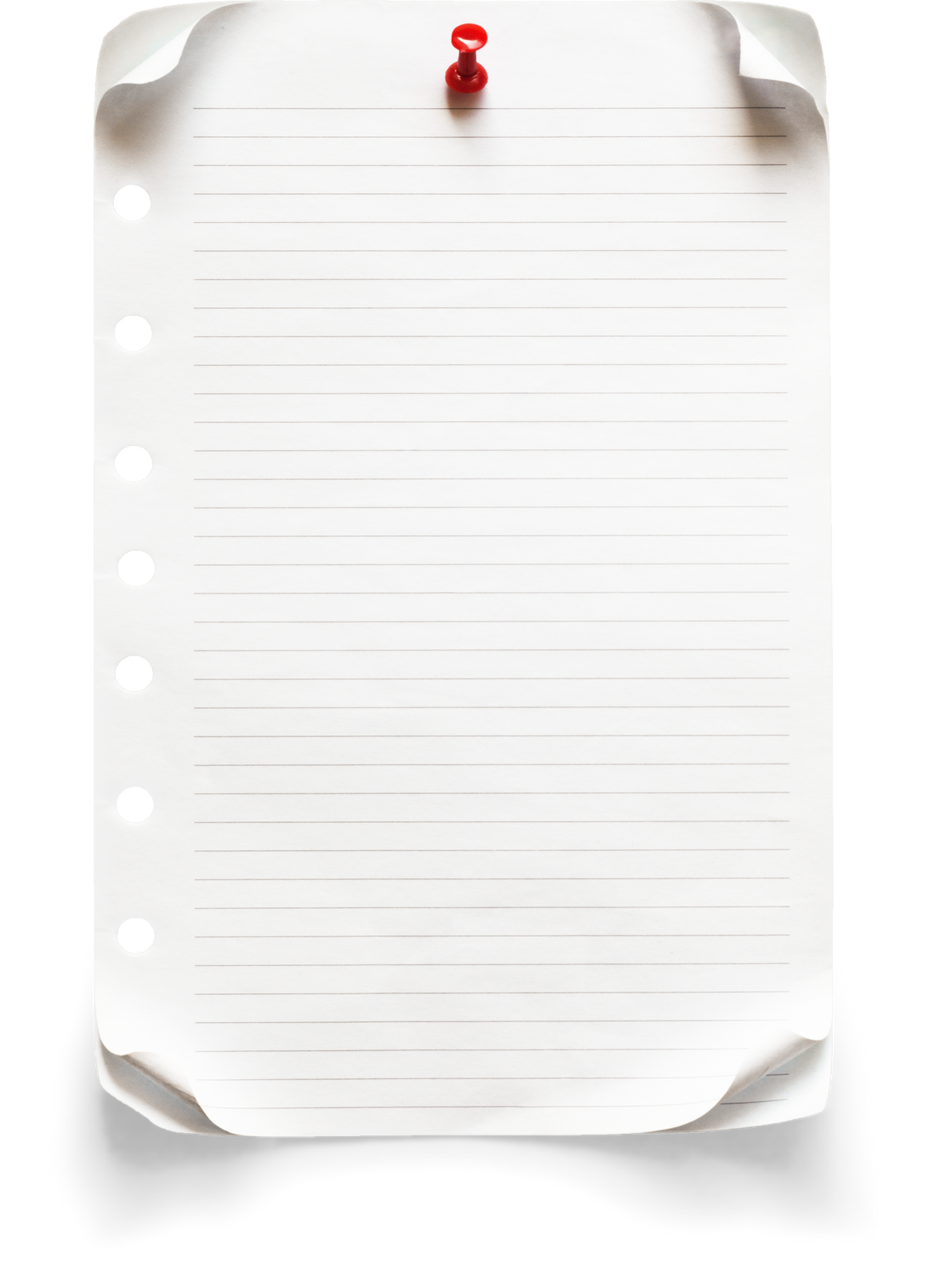 Blank Page with Pin